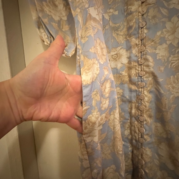 Rebecca Taylor Short Sleeve Satin Leaf Dress Size 2 - Picture 8 of 9